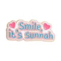 Smile it's Sunnah enamel pin badge with pink hearts for Islamic fashion accessories - Smile Design (QHXZ6660)