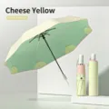 Ombrello pieghevole automatico giallo formaggio con rivestimento protettivo anti-UV - Giallo Formaggio