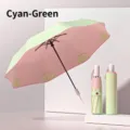 Full automatic folding UV protection sun and rain umbrella in mint green and pink - Turquoise