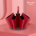 Professionele automatische 10-ribs vouwparaplu in elegant wijnrood voor zon en regen gebruik - 十骨款 / Bordeauxrood