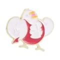 Épinglette en émail canard musclé blanc humoristique, badge animal de dessin animé drôle - Style Canard Muscle (QHXZ6589)