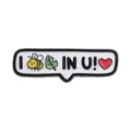 Cute cartoon bee enamel pin with I believe in you pun design for bags - Bee Leaf Encouragement Style (QHXZ6687)