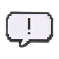 Pixel speech bubble metal brooch with exclamation mark design for apparel decoration - Exclamation Mark (!) (QHXZ6784)