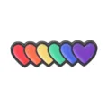 Vibrant rainbow six-heart enamel pin badge, decorative brooch for backpacks and clothing. - Rainbow Six Hearts Style (UVXZ439)