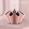Automatische inklapbare paraplu met 10 ribben in midzomerroze met zwarte coating - 十骨款 / Midzomerroze