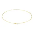 Detailed view of minimalist gold-plated copper choker wire for DIY jewelry making - Choker Necklace / Gold