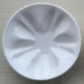 Assiette de sauce en céramique blanche style japonais plat à épices forme de fleur - Blanc