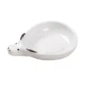 Joli plat de trempette en céramique en forme de vache mignonne style japonais pour sushi - 10.5*7.5*2.5cm / Blanc
