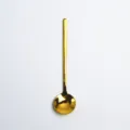Cuillère ronde dorée à long manche en acier inoxydable vaisselle café design minimaliste - Style Court / Or