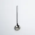 Cuillère ronde à long manche en acier inoxydable minimaliste pour café de cuisine. - Style Court / Argent
