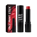 Vibrant red face paint stick 4g with black tube and box for creative makeup looks - Single Pack / Red