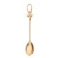 Kreativer goldener Edelstahllöffel mit süßer Schleife und Diamantakzent für Desserts - Löffel / Gold