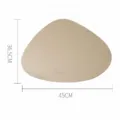 Modern irregular golden leather heat-resistant placemat for table, 45x36.5cm size - Small Cup Mat / Gold