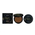 Zephoco Öl-Kontrolle Kompaktpuder mit mattem Finish, langanhaltendes 15g braunes Make-up - 15g (Mit Puderquaste) / Dunkle Haut