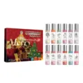 Set regalo profumo calendario dell'avvento con 12 fragranze in scatola rossa festiva - Scatola Regalo Profumo di Natale
