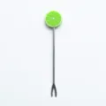Stainless steel fruit fork with cute green lime decoration, perfect for parties and desserts. - Lemon Green