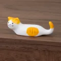 Keramik Katzen Stäbchenhalter, süßer japanischer Besteckhalter für Küche und Tischdekoration. - Gelbe gestreifte Katze