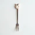 Cute cartoon character head decorative stainless steel fruit fork for children dessert. - Fork / Horse Fork (Silver)