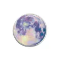 Exquisite round celestial moon landscape metal brooch with iridescent colorful finish detail. - Round Artistic Moon Style (YP0454)