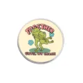 Cute frog metal badge with 'Together Until We Croak' text for clothing accessories - Hugging Frogs Style (YP3821)