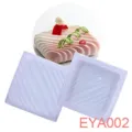 Square silicone mousse cake mold, white 3D textured baking tool for DIY French desserts. - EYA002 Square Twill 20x20x4cm