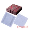 Silicone geometric mousse cake mold diy baking pan pastry tool white geometric design - EYA003 Square Beveled Twill 16x16x5cm