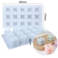 Silicone cube bubble candle mold 3D baking mousse tool with clear size dimensions for DIY craft. - 15-Cavity Small Magic Cube