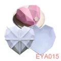 Silicone 3D heart cake mold French geometric mousse baking tool DIY pastry dessert pan - EYA015 Large Diamond Heart 18x18x6cm