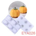 Silicone 3D pumpkin cake mold for DIY French mousse baking, flexible white dessert kitchen tool. - EYA026 6-Cavity Pumpkin 29.5x17x5cm