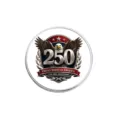 Commemorative eagle metal badge for USA 250th anniversary 1776-2026, patriotic souvenir pin. - Anniversary Relief Style (YP0606)