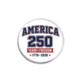 Round commemorative America 250 years of freedom anniversary metal badge lapel pin - AMERICA Freedom Memorial Style (YP0614)
