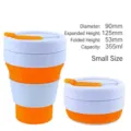 Tazza da caffè pieghevole in silicone arancione da 355ml da viaggio - 355ml (Piccolo) / Arancione Vivace