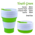 Tazza da caffè pieghevole in silicone verde primavera 355 ml tazza da viaggio portatile - 355ml (Piccolo) / Verde Gioventù