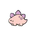 Cute pink and purple cartoon dinosaur enamel pin brooch for clothing decoration - Pink and Purple Cute Dinosaur (XZ2655)