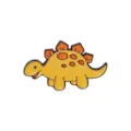 Cute yellow cartoon stegosaurus enamel pin brooch for clothing and backpack decor - Yellow Kawaii Stegosaurus (XZ3425)