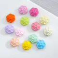 Colorful alloy camellia flower beads diy loose beads for bracelet necklace jewelry making parts - 01# Camellia