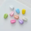 Colorful tulip shaped metal beads for DIY phone charms, necklaces, and jewelry making. - 08# Flower Bud