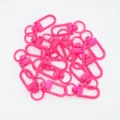 Mousquetons en metal rose fluorescent vif pour bricolage artisanat sacs et cles. - Broderie Violette (05)