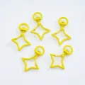 Lot de cinq mousquetons pivotants en forme d'étoile jaune vif pour accessoires DIY - 1 Pièce / Jaune