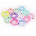 Acryl holle ster hangers kleurrijk DIY handgemaakte sieraden charms sleutelhanger tas accessoires - 05 Effen kleur