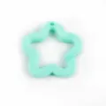 Mintgroene acryl holle ster hanger DIY sieraden maken accessoire bedel voor knutselen. - 03 effen kleur
