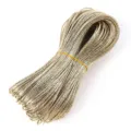 Detalle de cordón de cuero PU láser de 2mm dorado con textura agrietada para DIY - 2 Metros/Paquete / 01# Dorado