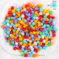Colorful 6mm barrel beads bulk for DIY jewelry making, charm bracelets, and beading crafts. - 50Pcs/Pack / Purple Embroidery (05)