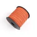 Faux suede cord detail shot, 2mm orange velvet leather thread for DIY crafts and gift packaging decoration. - Approx. 10m / Bundle / Without Spool / 14 Light Orange