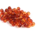 12mm amber two-tone acrylic big hole round beads for DIY handmade jewelry crafts - 20 Pieces/Pack / Amber Two-Tone Style (01)