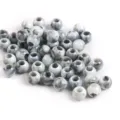 12mm grey and white marble pattern acrylic beads with large holes for DIY jewelry making - 20 Pieces/Pack / Black and White Marble Style (02)