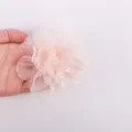 Handgefertigte Chiffon Blume DIY Haarschmuck 9cm brennender Rand Stoff Blume Zubehör - Champagner