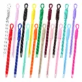 18-piece set of colorful braided nylon rope lanyards for keychains and bag decorative charms - 18 Pieces Set Fixed Colors (Bulk Packaging)