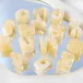 Acrylic letter beads, imitation jade marble alphabet beads for DIY jewelry making and crafts. - Pack of 5 / 02# Beige