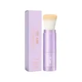 Pinceau poudrant solaire mineral SPF 30 beige clair, leger et respirant pour maquillage. - Beige Clair